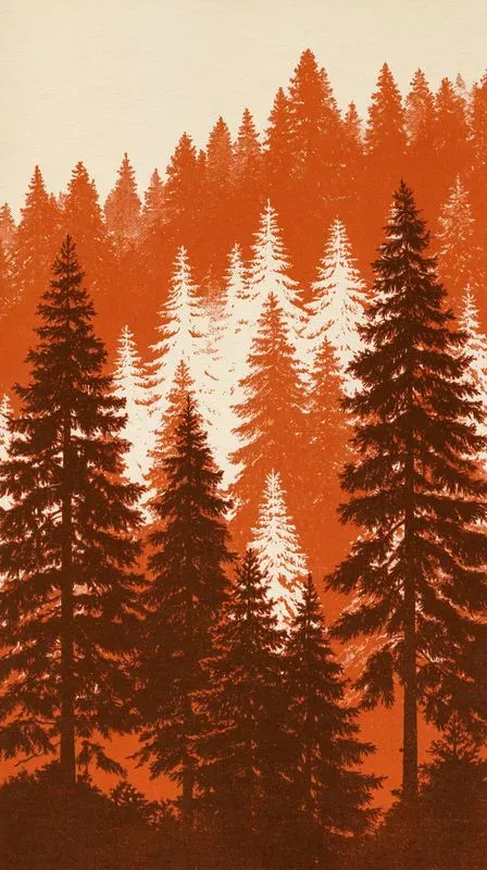 Fall Autumn Risograph Phone Wallpapers