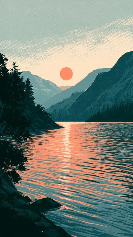 Fall Autumn Risograph Phone Wallpapers