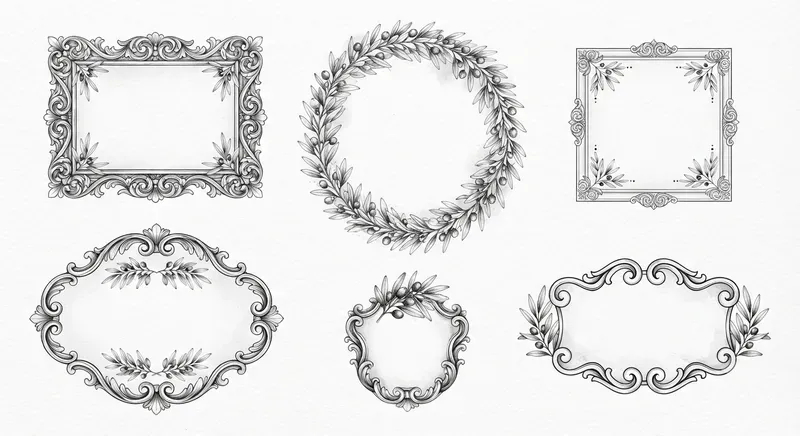 Floral Label Borders Sets