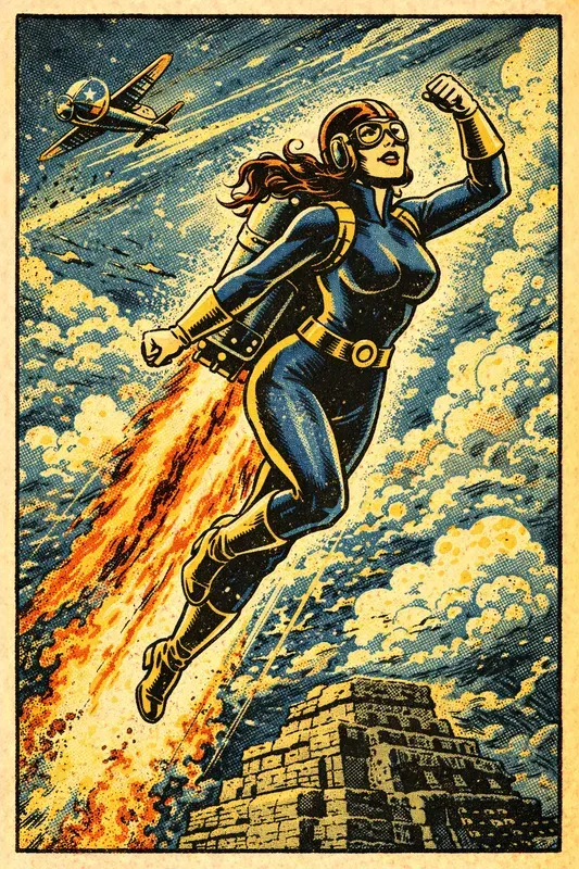 Retro Comic Heroine Generator