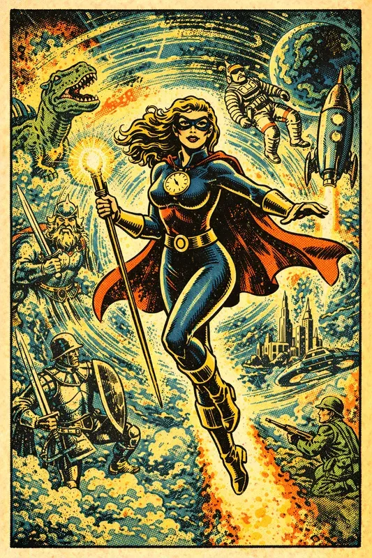 Retro Comic Heroine Generator