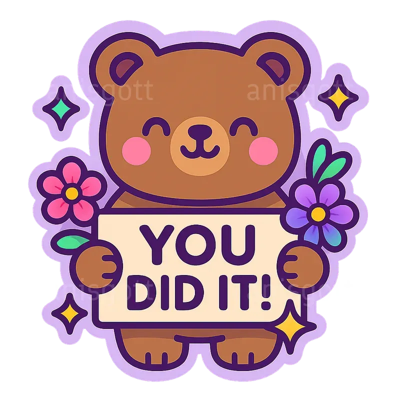 Kawaii Motivational Stickers Cute Quotes