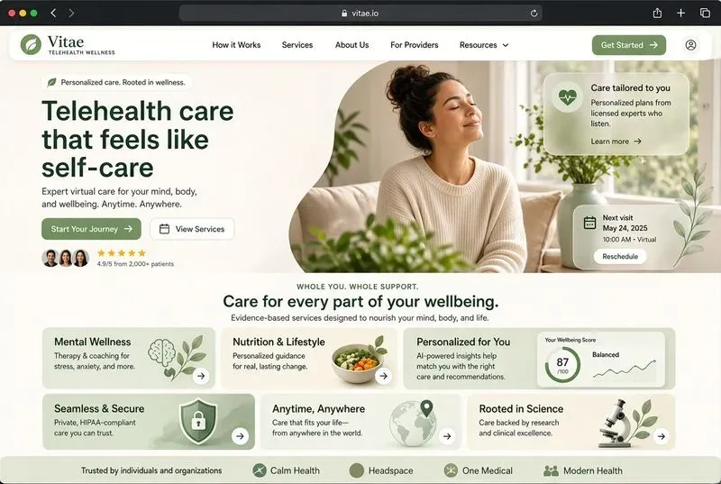 Saas Website Template Mockups
