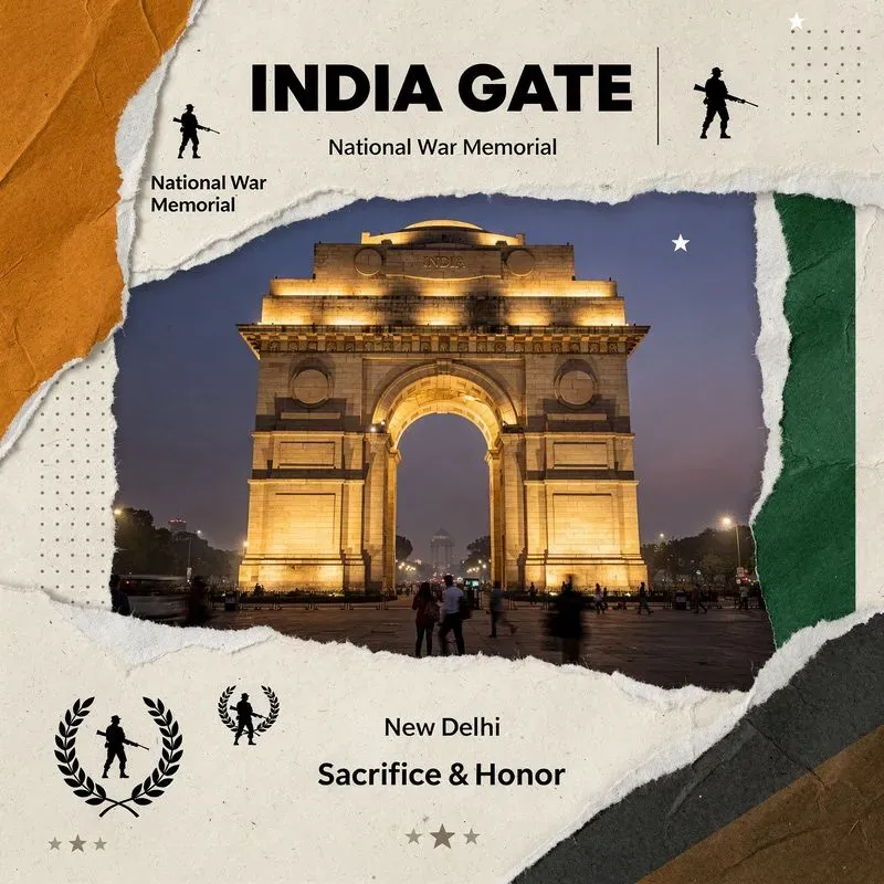 India Monument Magazine Collages