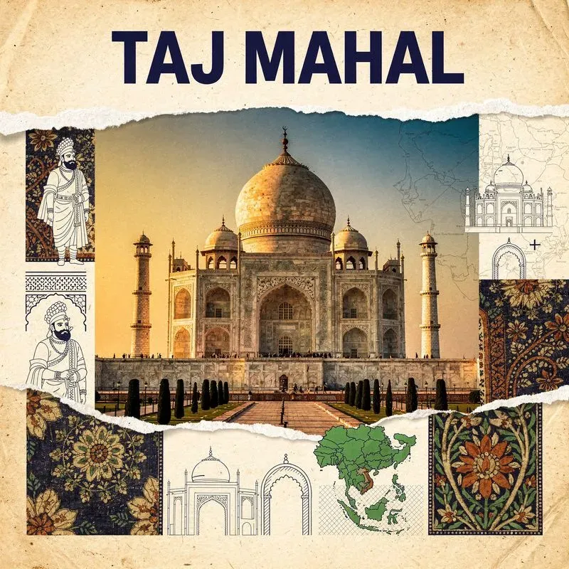 India Monument Magazine Collages