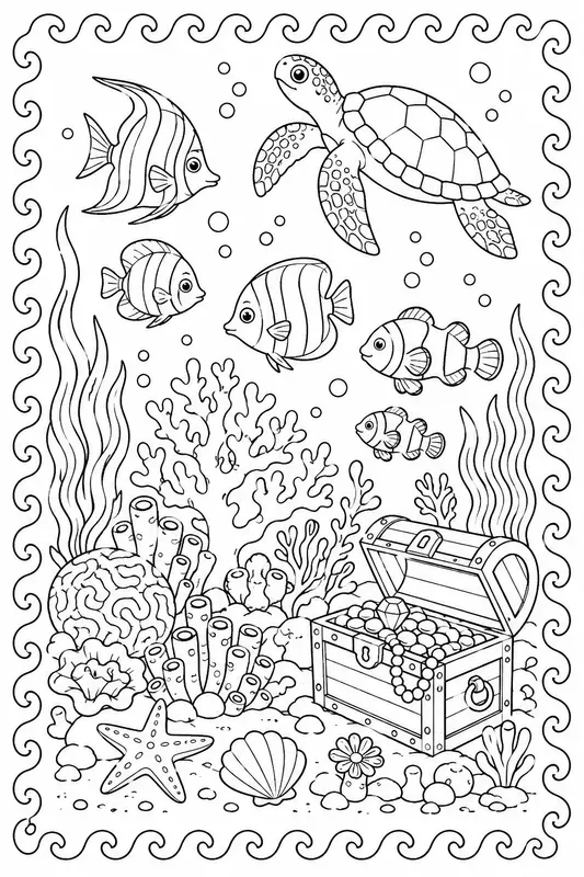 Line Art Coloring Page Generator