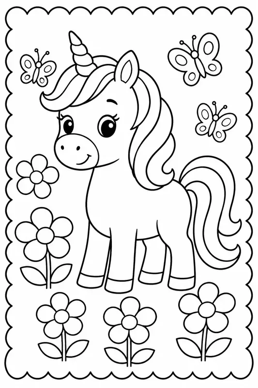 Line Art Coloring Page Generator