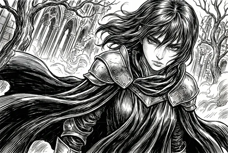 Kentaro Miura Style Berserk Manga Art