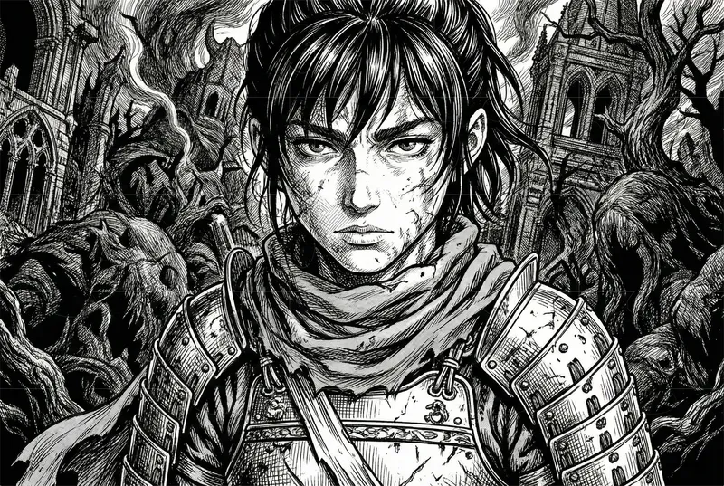 Kentaro Miura Style Berserk Manga Art