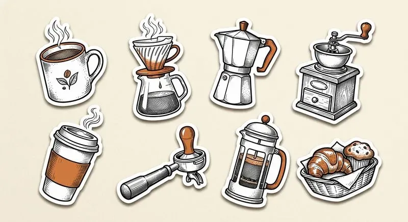 Handinked Vector Sticker Sheets