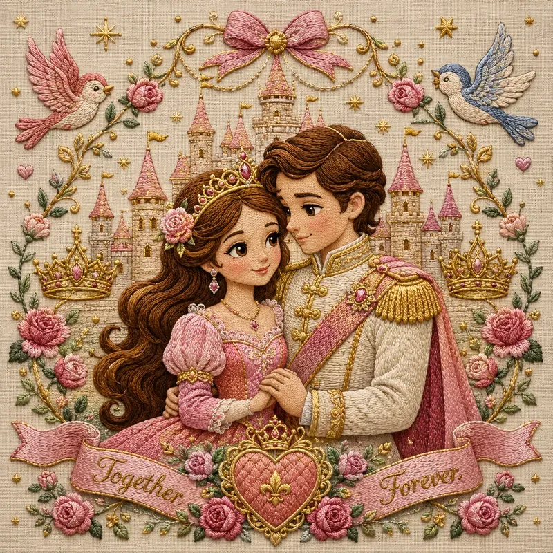 Whimsical Embroidery Character Art