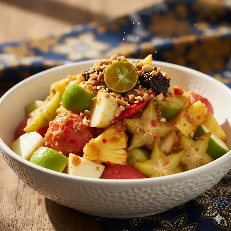 Indonesian Rujak Variety Stock Photos