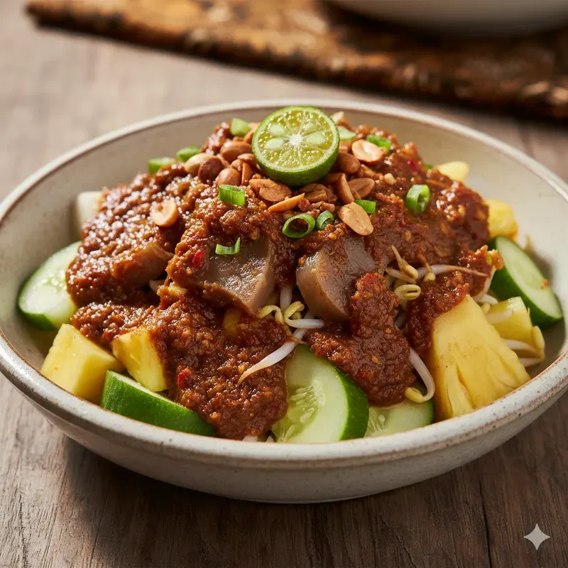 Indonesian Rujak Variety Stock Photos
