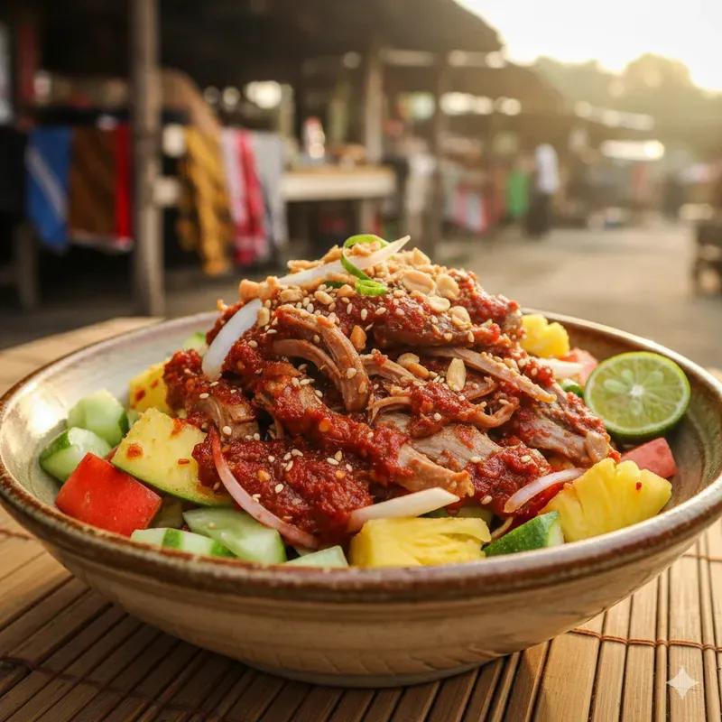 Indonesian Rujak Variety Stock Photos