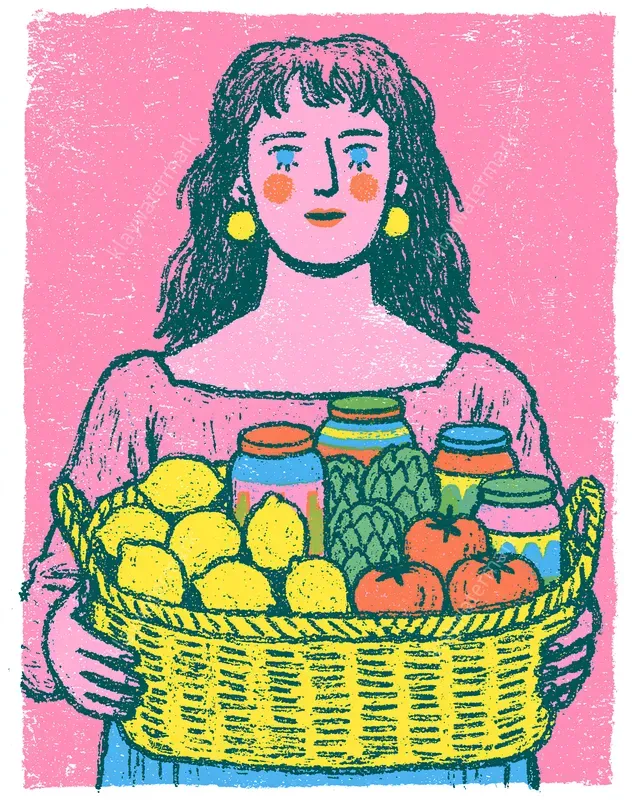 Retro Naive Italian Summer Scenes
