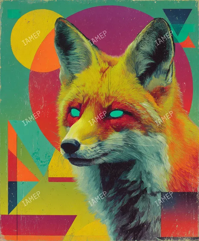 Neon Retrofuturistic Paintings