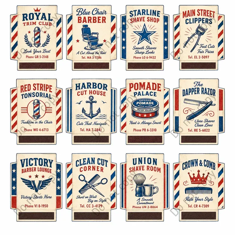 Vintage Matchbook Cover Sheets