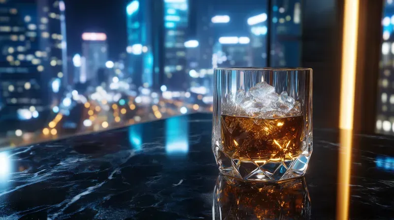 Cyber Luxury Crystal Whiskey Glasses