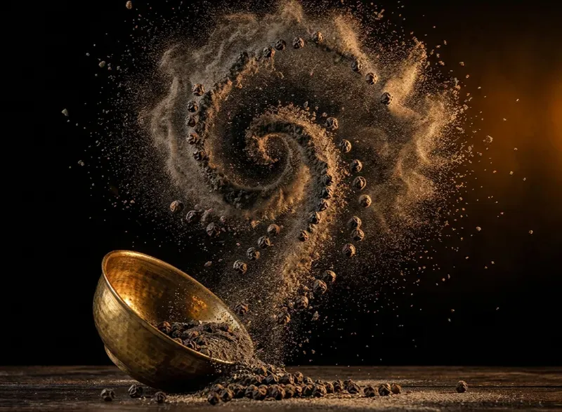Cinematic Spice Explosion Photography