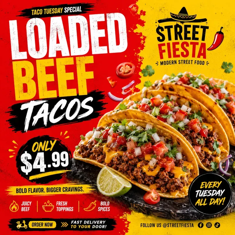 Bold Mexican Food Promo Posters