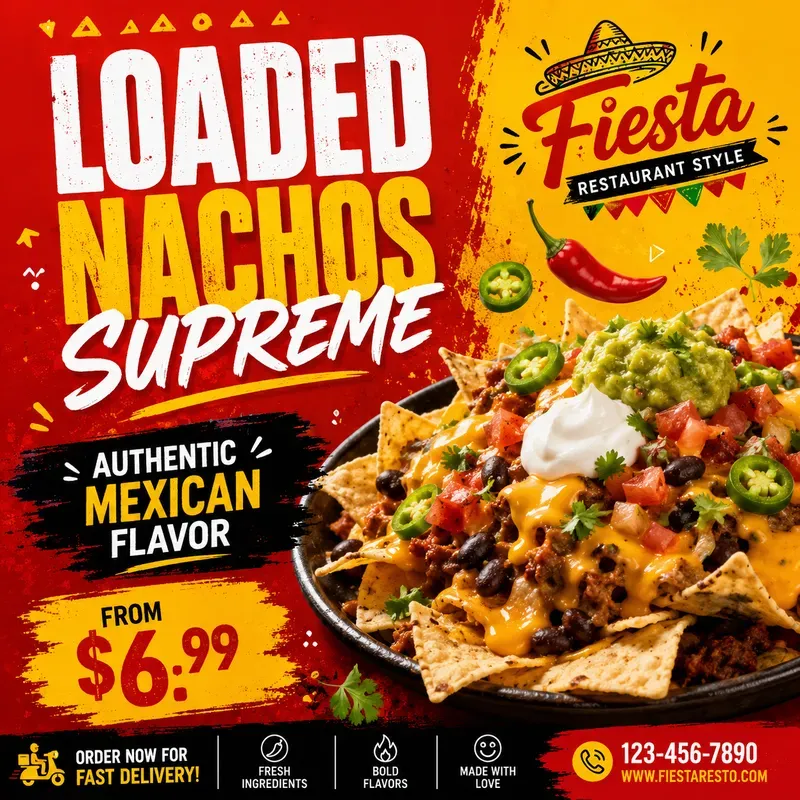 Bold Mexican Food Promo Posters