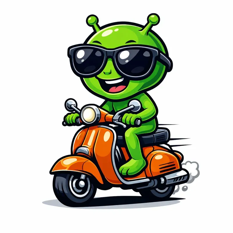 Retro Cartoon Mascot Rides