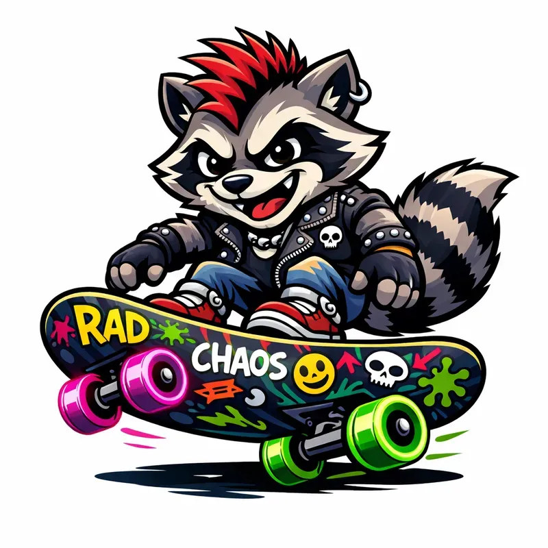 Retro Cartoon Mascot Rides
