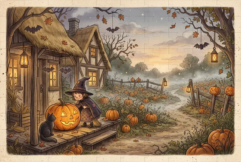 Vintage Halloween Storybook Illustrations