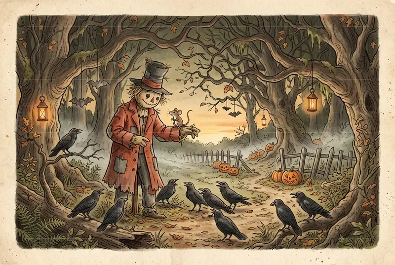 Vintage Halloween Storybook Illustrations