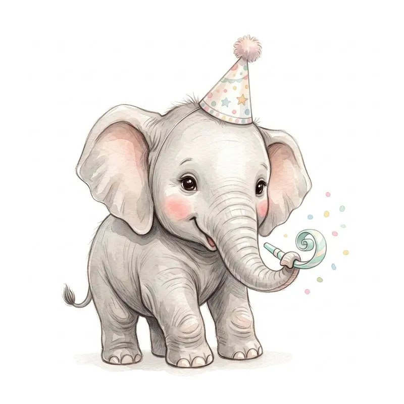 Kids Birthday Animal Clipart Sets