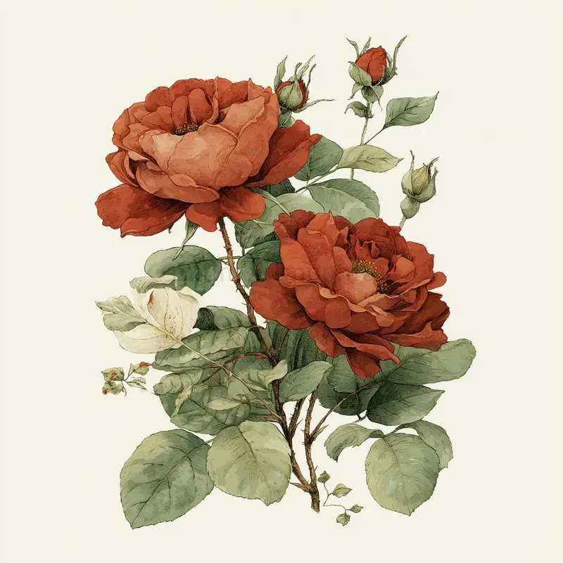 Vintage Botanical Cottage Core Art