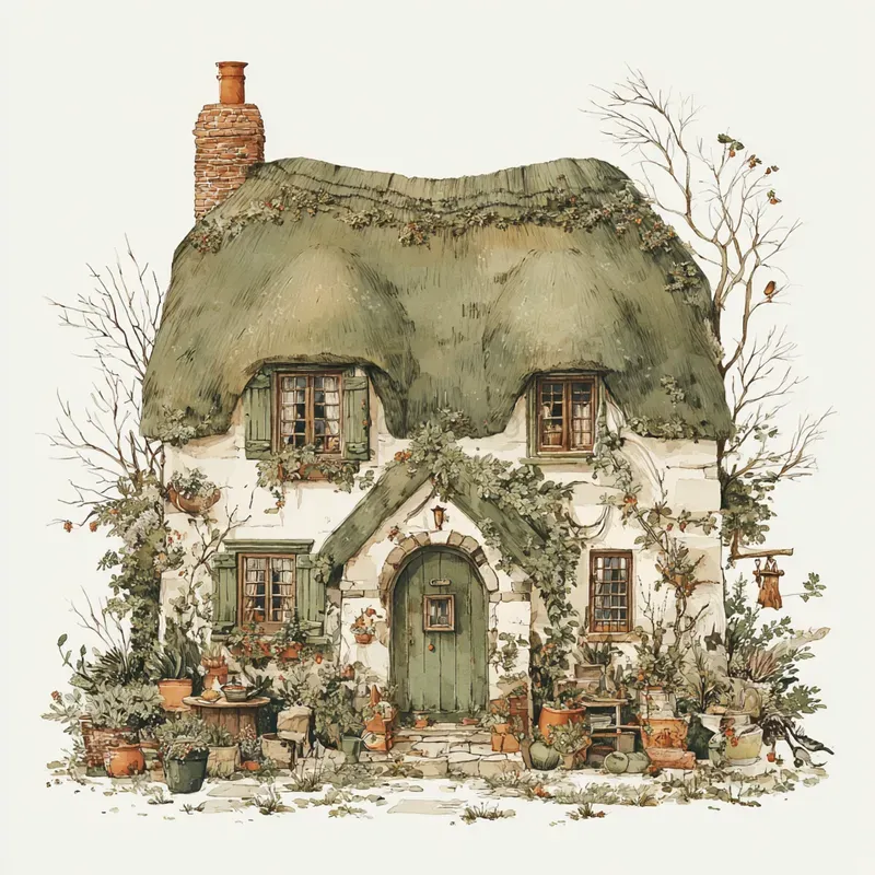 Vintage Botanical Cottage Core Art