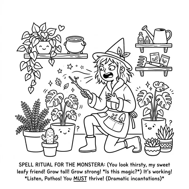 Plant Parent Humor Doodle Coloring Pages