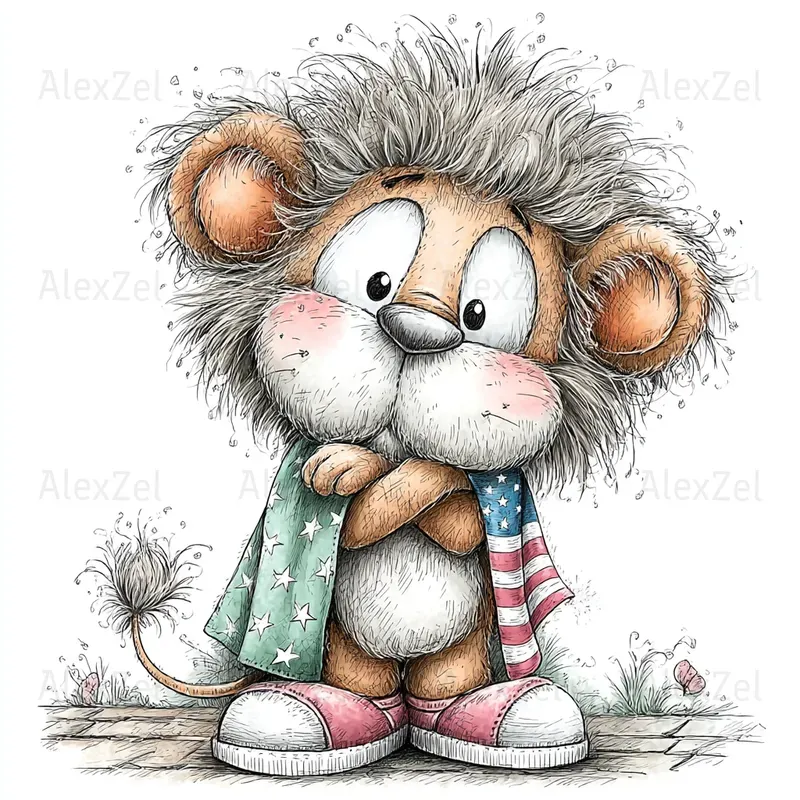 Cute Characters With National Symbols