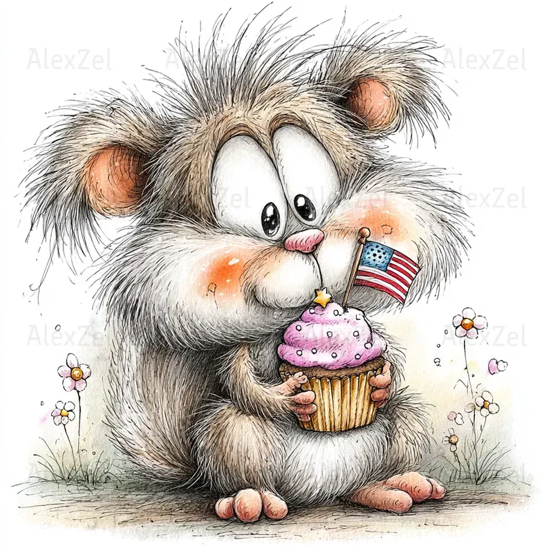 Cute Characters With National Symbols