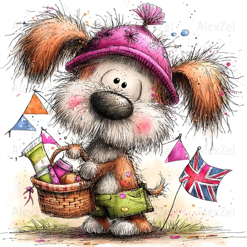 Cute Characters With National Symbols
