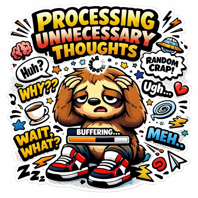 Funny Cartoon Brain Fog Characters