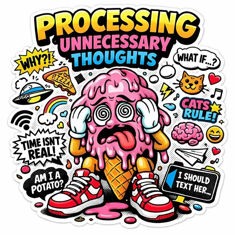 Funny Cartoon Brain Fog Characters