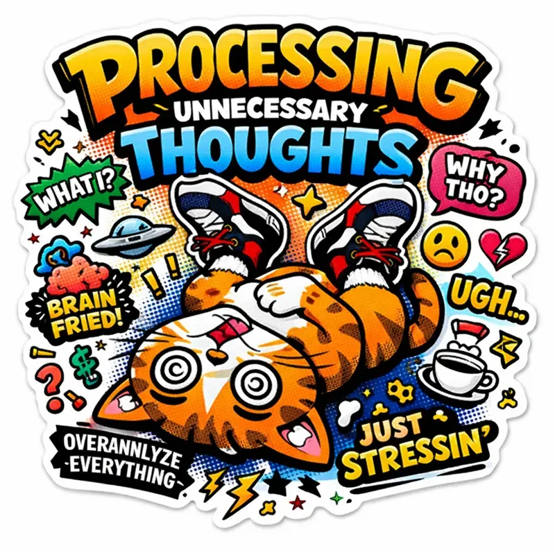 Funny Cartoon Brain Fog Characters