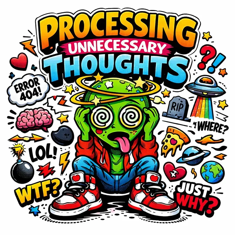 Funny Cartoon Brain Fog Characters