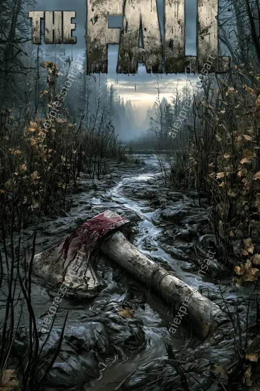 Gritty Survival Horror Game Cover Art