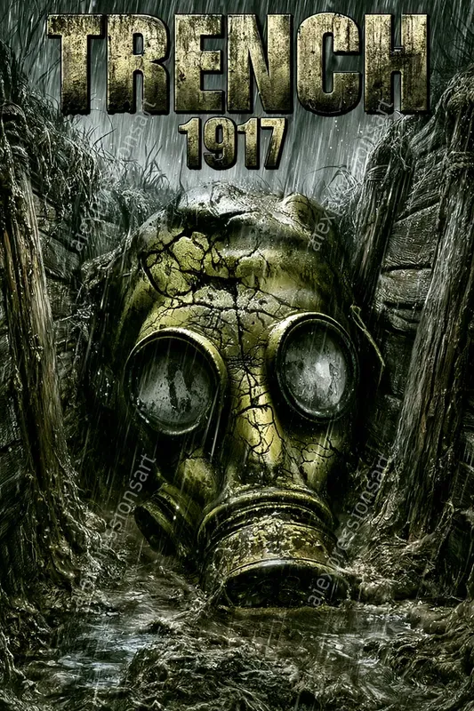 Gritty Survival Horror Game Cover Art