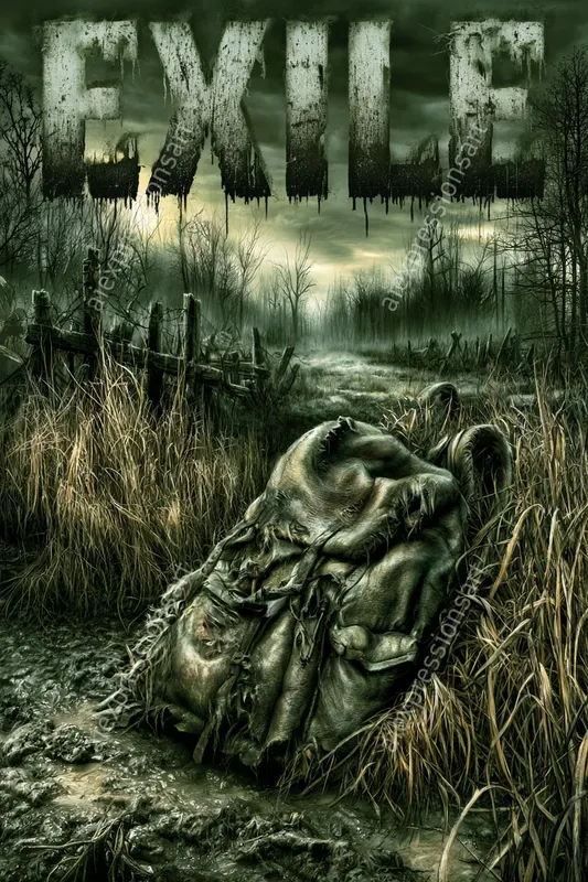 Gritty Survival Horror Game Cover Art