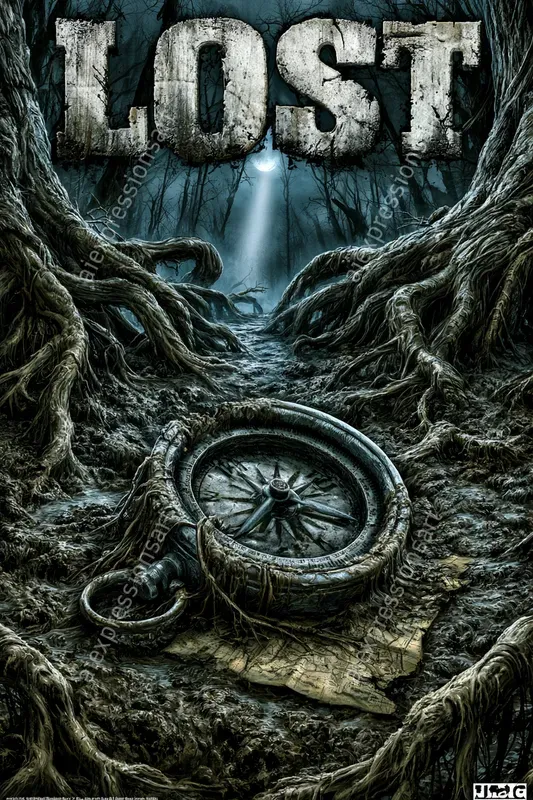 Gritty Survival Horror Game Cover Art