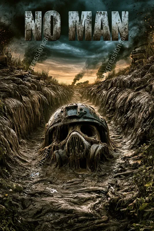 Gritty Survival Horror Game Cover Art