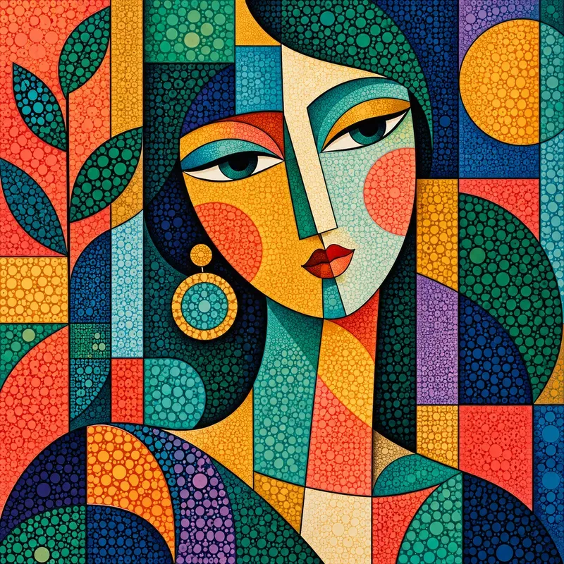 Colordot Geometric Portraits