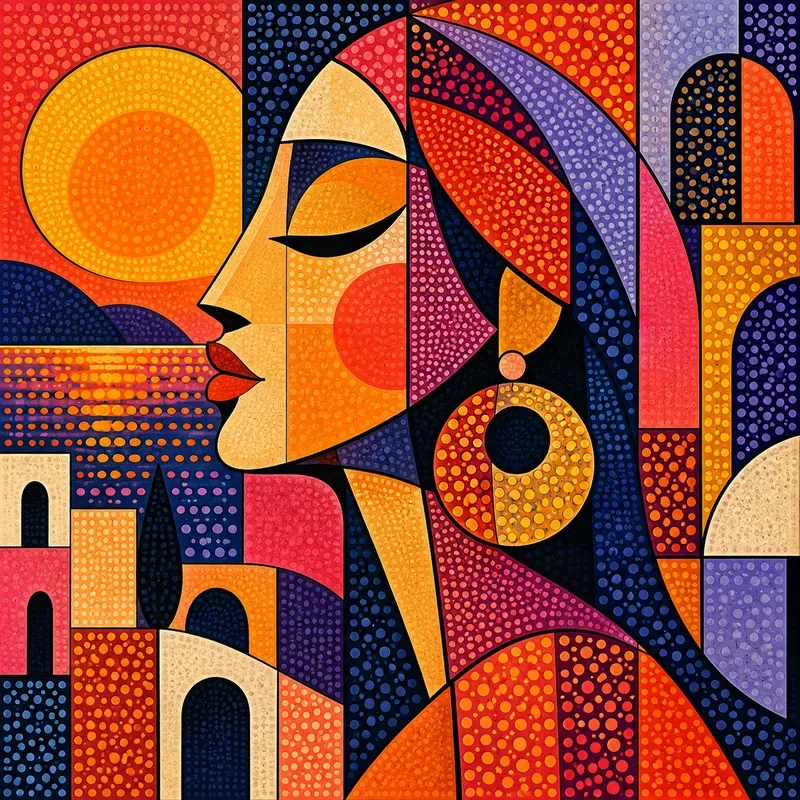 Colordot Geometric Portraits