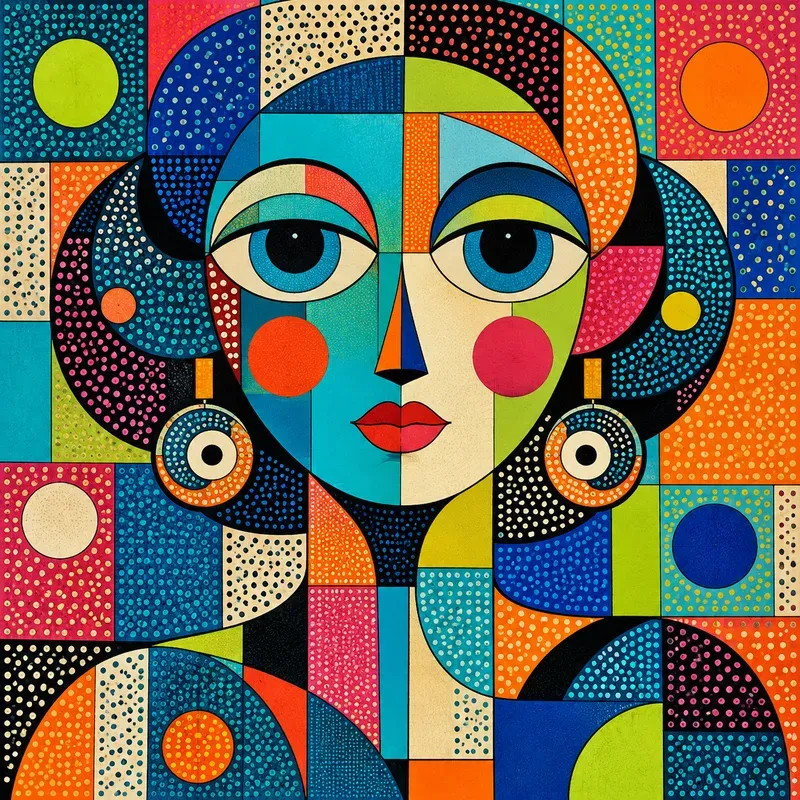 Colordot Geometric Portraits