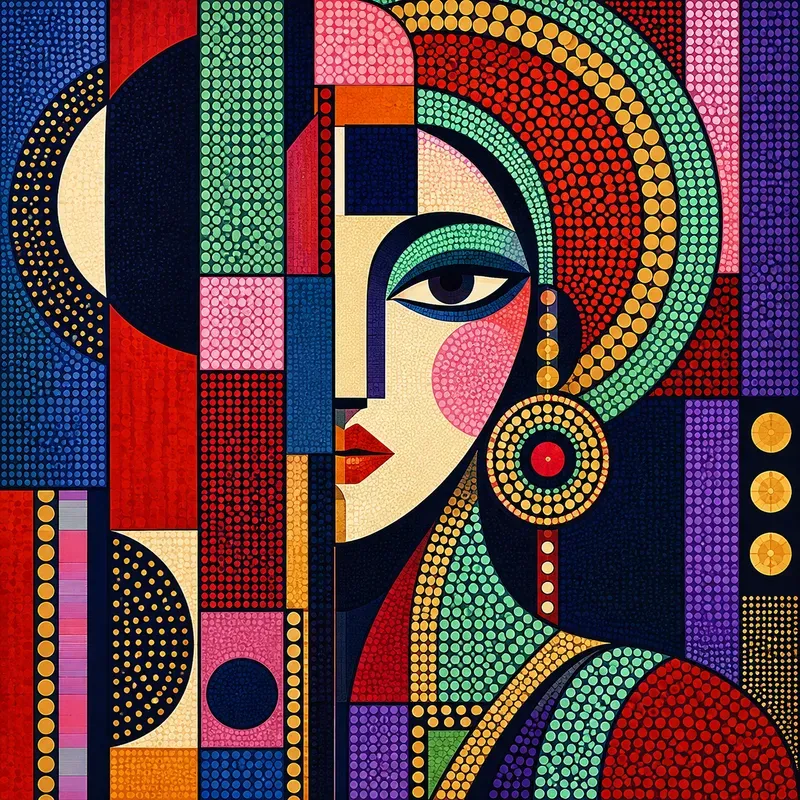 Colordot Geometric Portraits