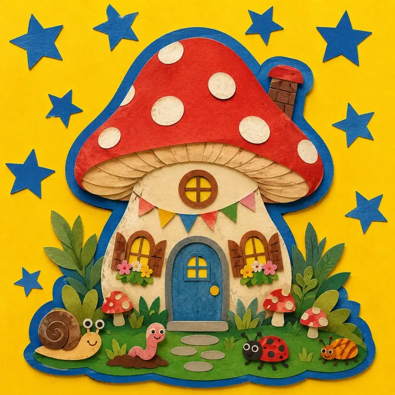 Retro Childrens Cutpaper Art Sets